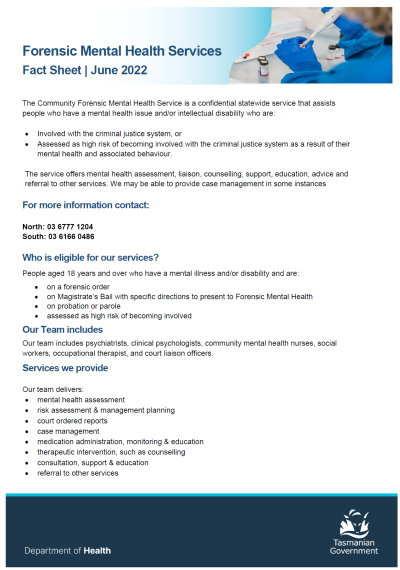 forensic-mental-health-services-fact-sheet-tasmanian-department-of-health